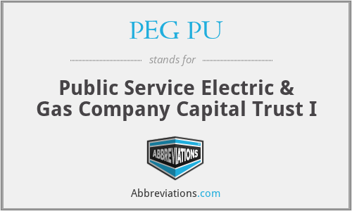 PEG PU - Public Service Electric & Gas Company Capital Trust I